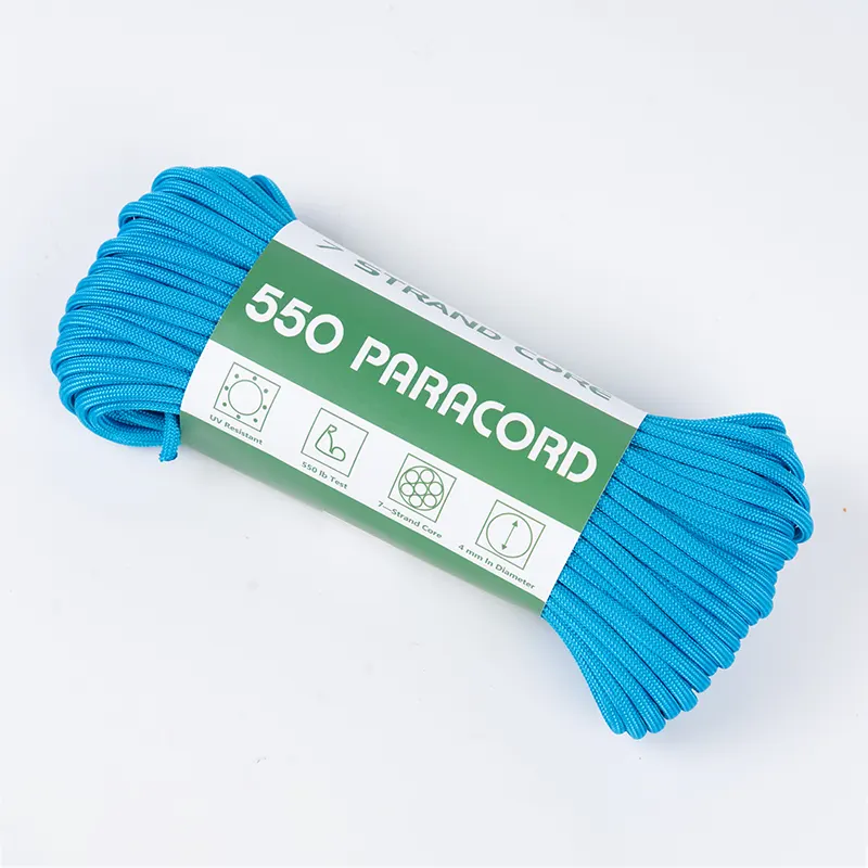 7 Untai Inti 4mm Solid Lake Blue 550 Poliester Paracord
